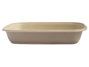 24oz LINED Rectangular Fiber Container