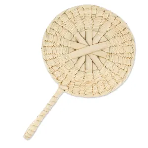 Decorative & Utilitarian Palm Fiber Fan Hand-Woven in Mexico - Breezy Style | NOVICA