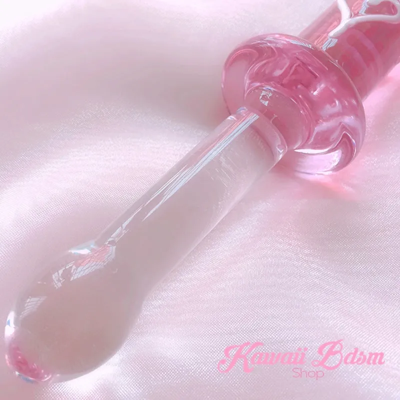Double Ended Hearts Glass Dildo
